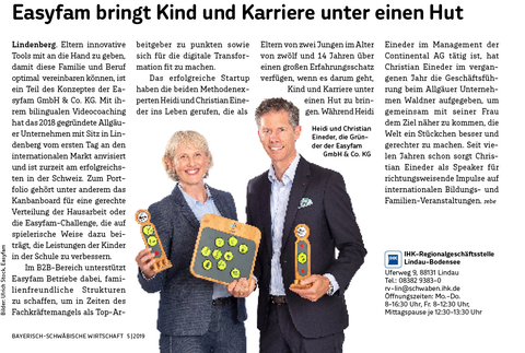 IHK Pressebericht: easyfaM bringt Kind und Karriere unter einen Hut